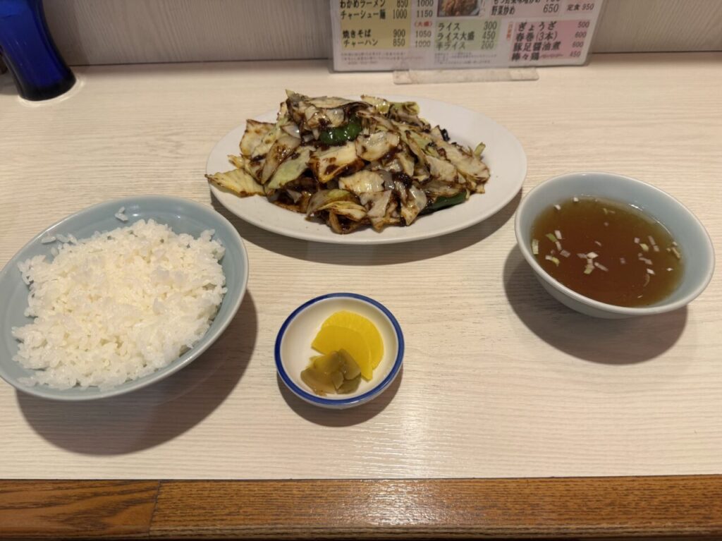 2026年4月大昇楼の回鍋肉定食