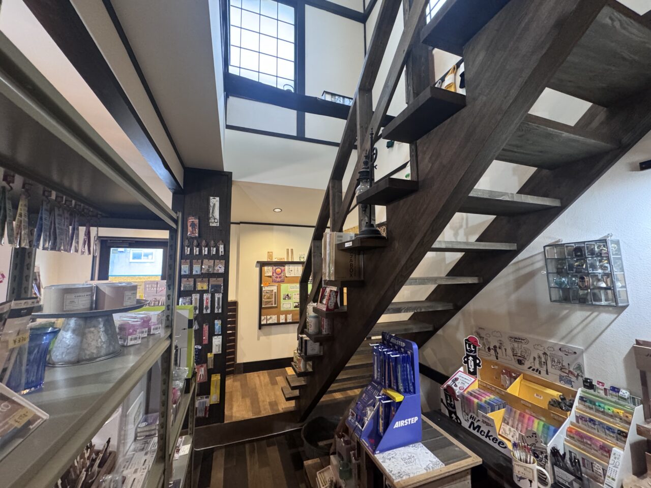 2026年7月其ノ四文具店の店内の階段